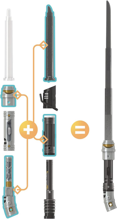 STAR WARS Lightsaber Forge Ahsoka Tano Electronic Extendable Lightsaber, Customizable Roleplay Toy (F7426) for Kids Ages 4 and Up