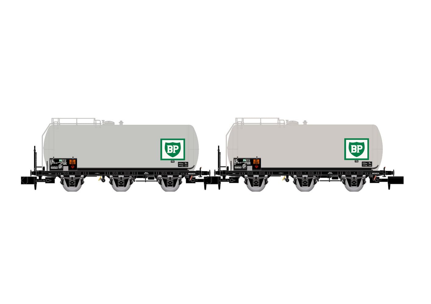 SNCF Tankwagen, 3 Achsen, 2 Stück, „BP“, Epoche IV