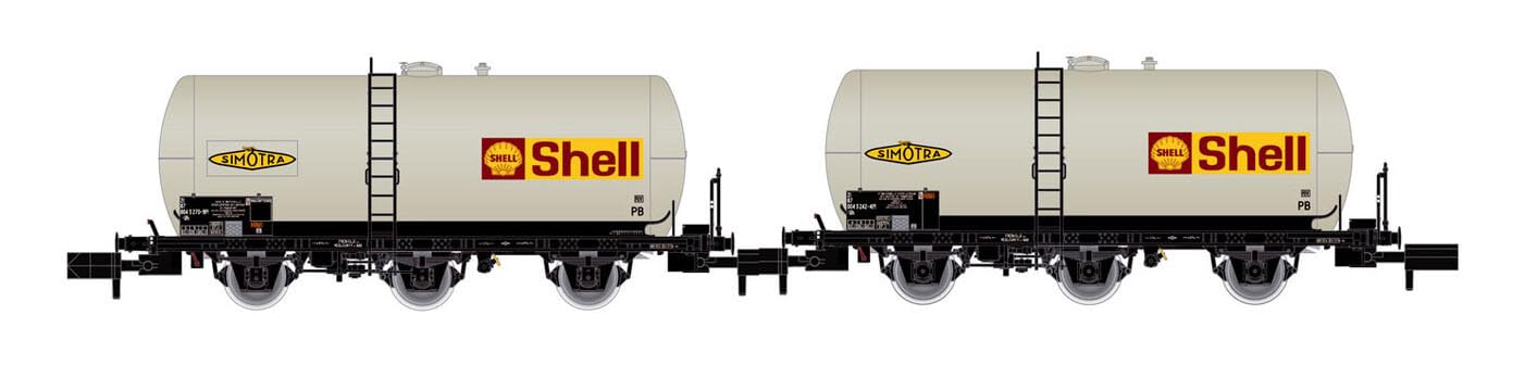 Sncf, 2-Unit Pack Of 3-Axle Tank Wagons, ``Shell``, Ep. Iv
