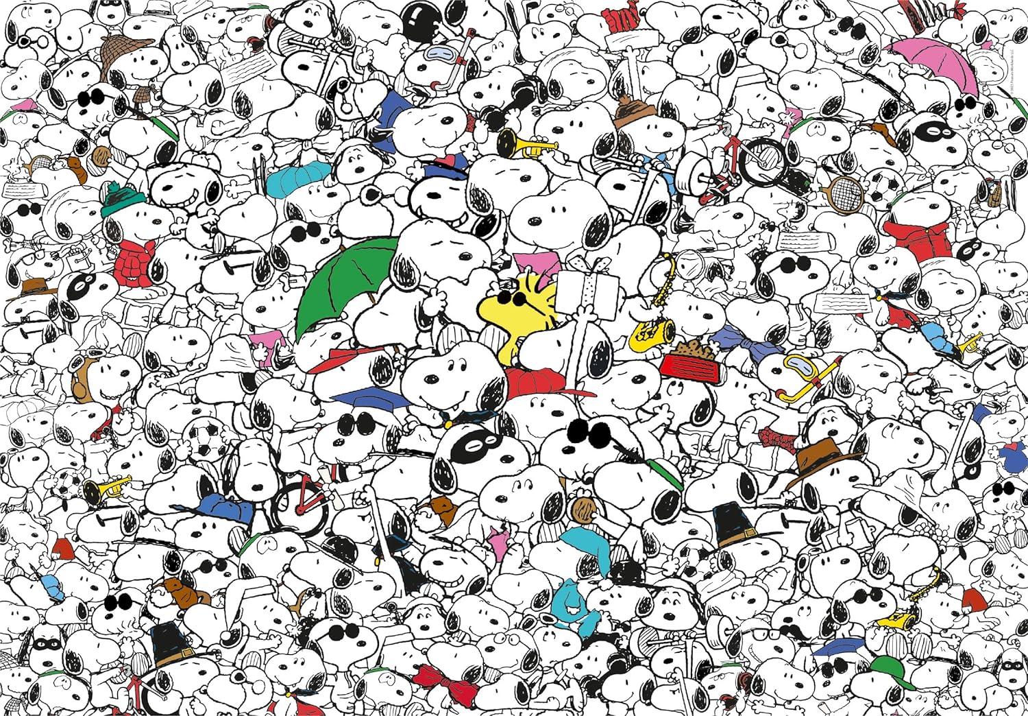 Clementoni 39804 Impossible Peanuts 1000 Pieces, Jigsaw Adults, Comic Puzzle, Difficult-Made in Italy