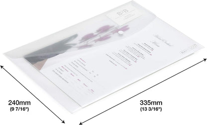 Rapesco 1629 ID Popper Wallet, A4+, Clear Transparent, Pack of 5