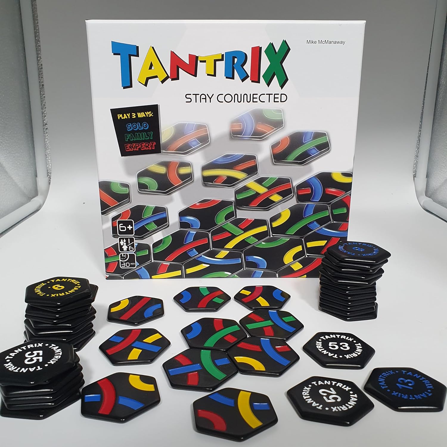 Coiledspring Games | Tantrix Game Box | Strategy Game | Ages 6+ | 1-6 Players | 30 Minutes Playing Time