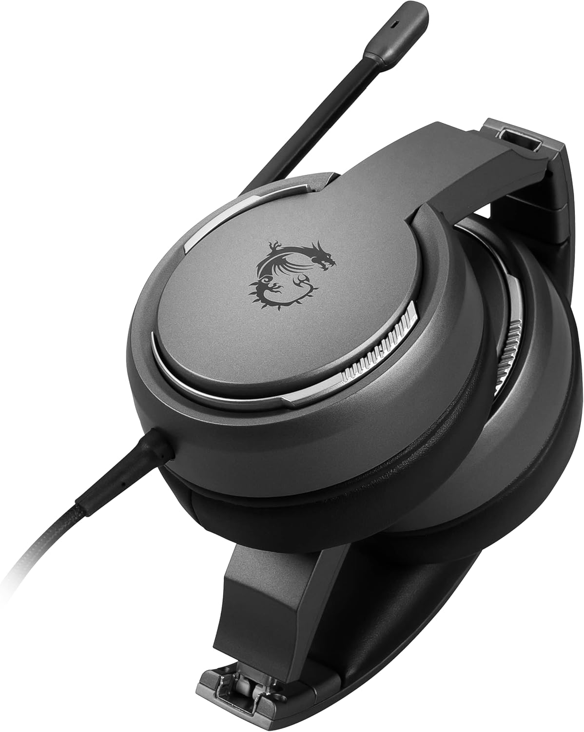 MSI IMMERSE GH40 ENC GAMING HEADSET - Environmental Noise Cancelling Mic, 7.1 Virtual Surround Sound, Lightweight & Foldable Design, 40mm Neodymium Drivers, USB 2.0 Connector - Wired HEADSET / ENC GH40