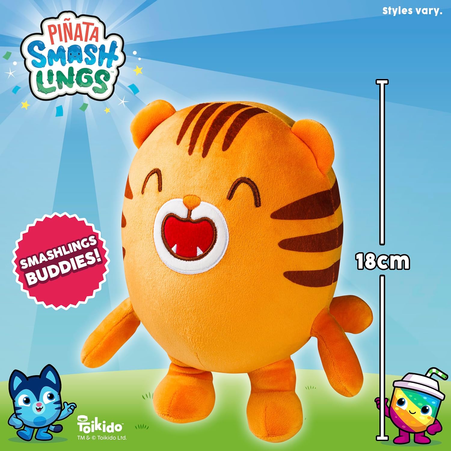 Pinata Smashlings SL7010A Plush Buddies-Tiger, Roblox, Soft, Official Toy from Toikido