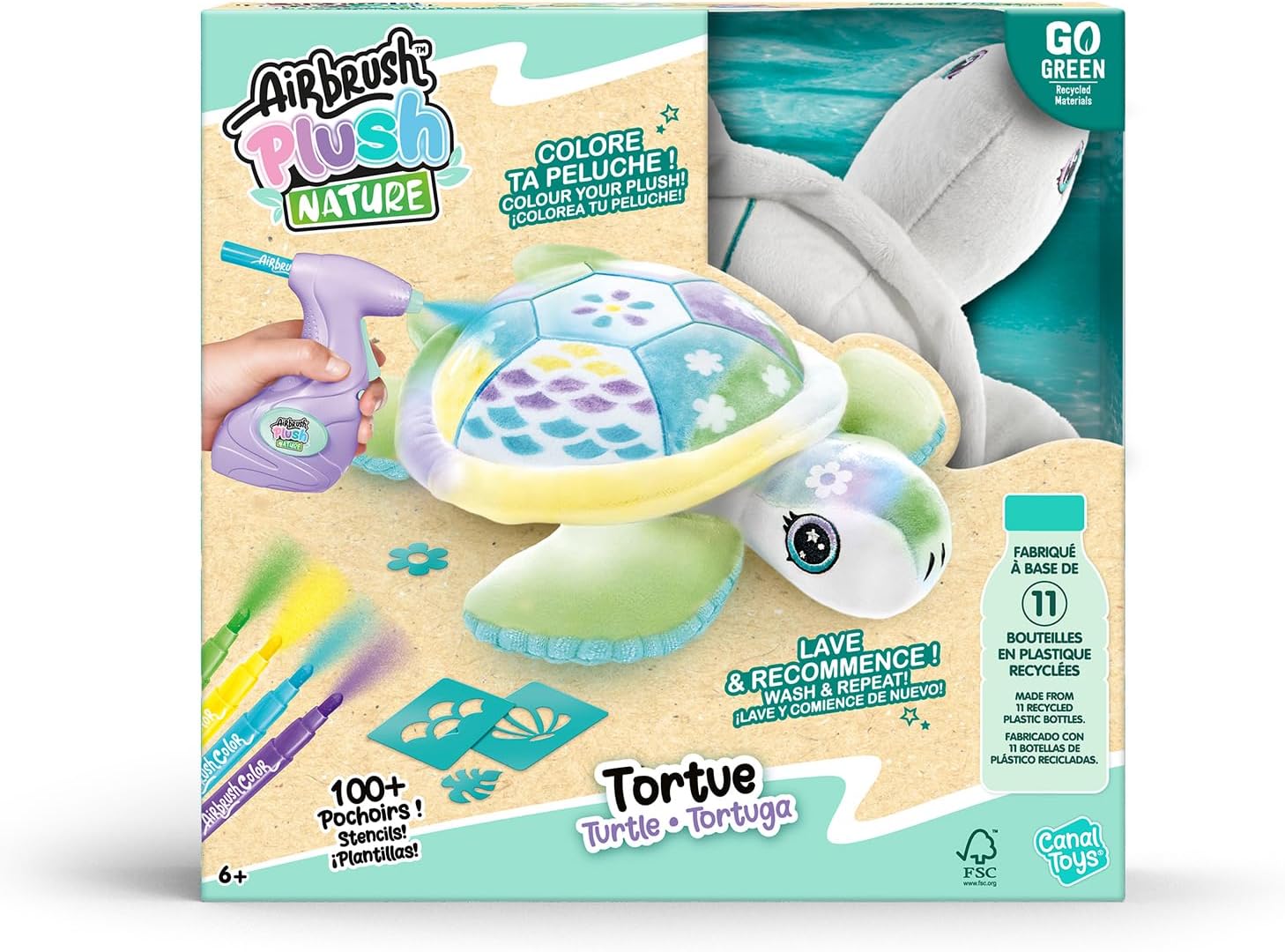 Canal Toys OFG 280 - Peluche de aerógrafo para personalizar con rotuladores y plantillas