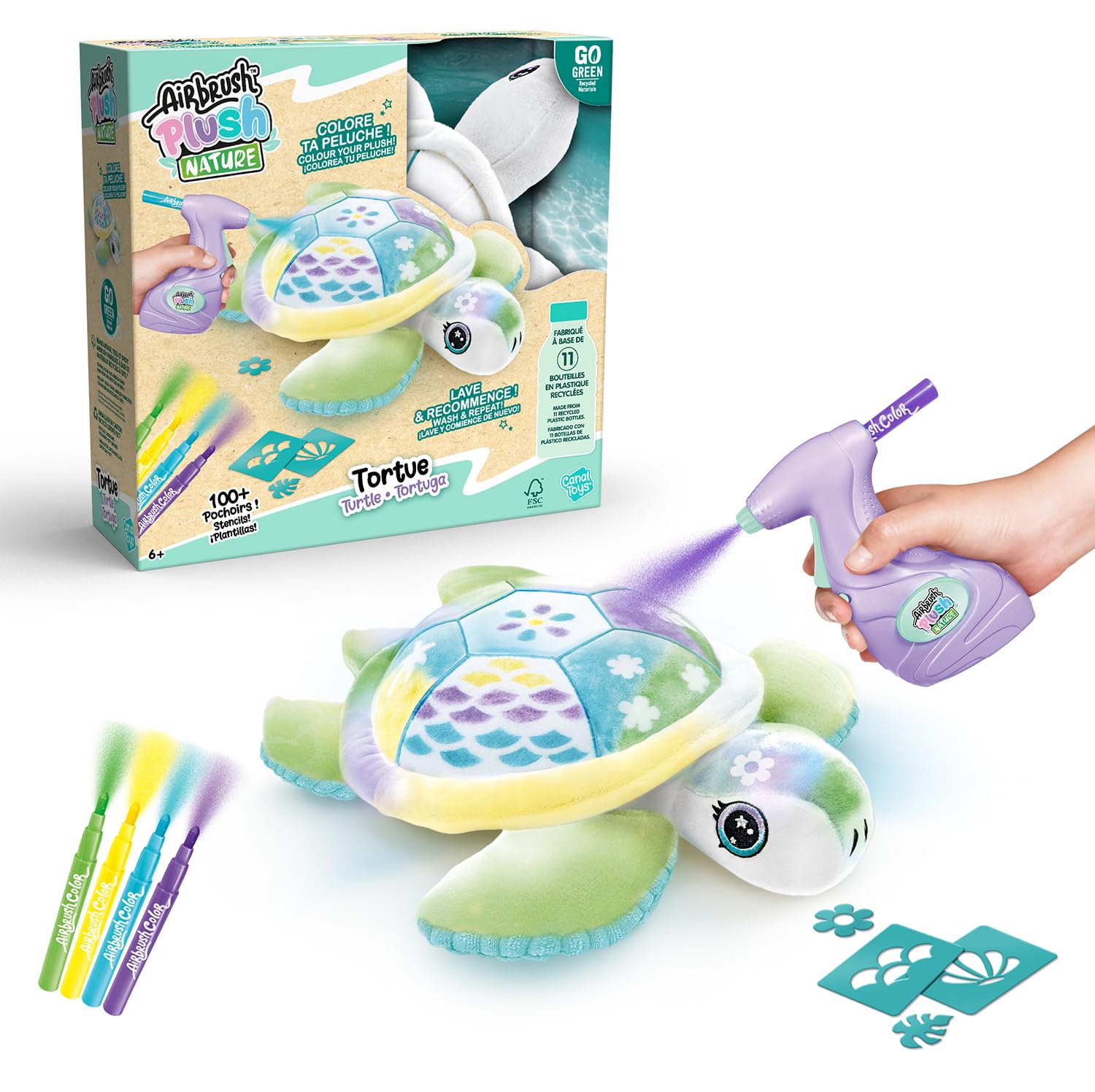 Canal Toys OFG 280 - Peluche de aerógrafo para personalizar con rotuladores y plantillas
