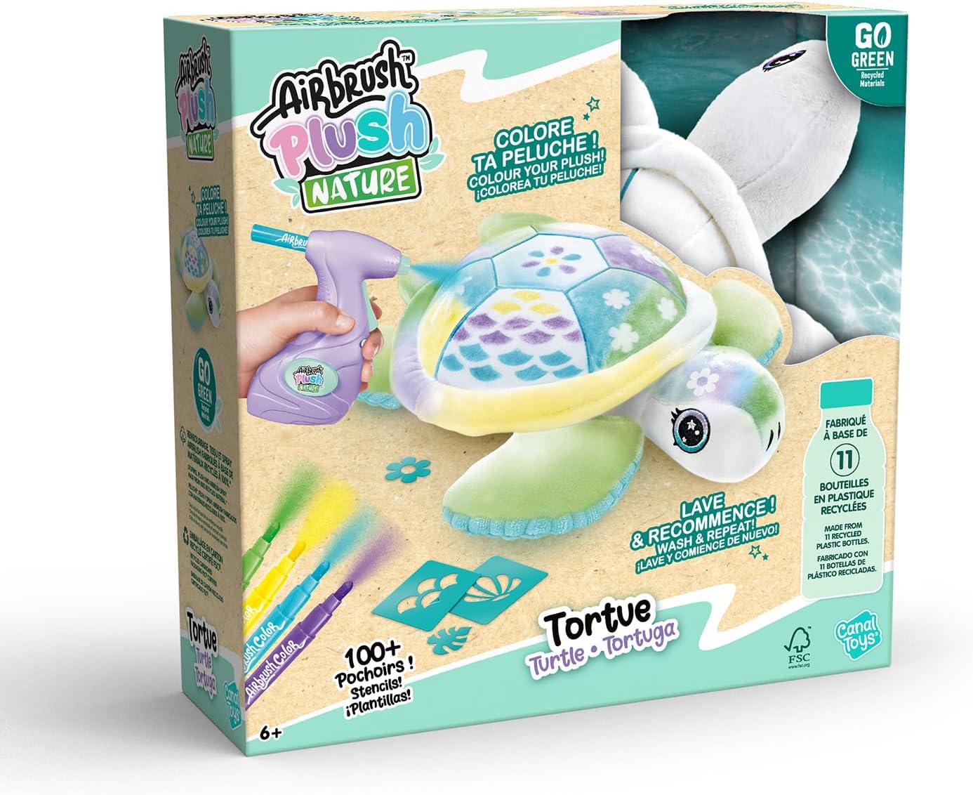 Canal Toys OFG 280 - Peluche de aerógrafo para personalizar con rotuladores y plantillas