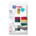 STAEDTLER 8013 C12-1 FIMO Effect Oven Hardening Modelling Clay 12 x 25 g Half Blocks - Assorted Colours