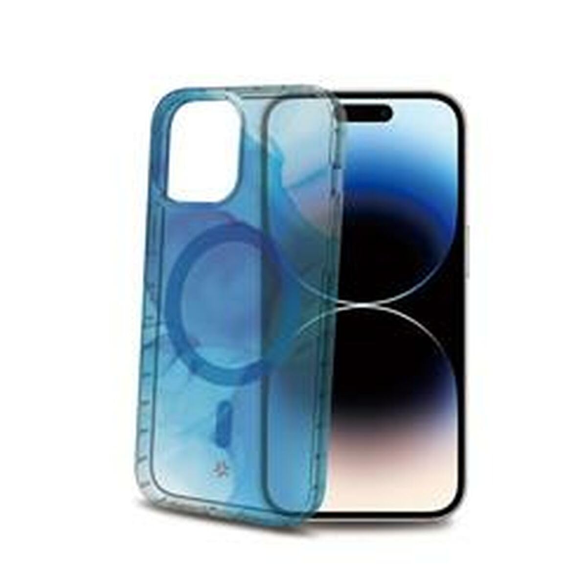 Celly iPhone 15 Pro Mobile Case Blue Transparent