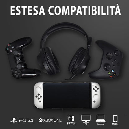 SPYCO Impulse HE-121, Gaming Headset, 2 Inch Driver Audio, 0.13 Inch Jack Audio USB, Omnidirectional Microphone, RGB Logo, Lightweight, for PC/Mac/Xbox One/PS4/Nintendo ‎Switch