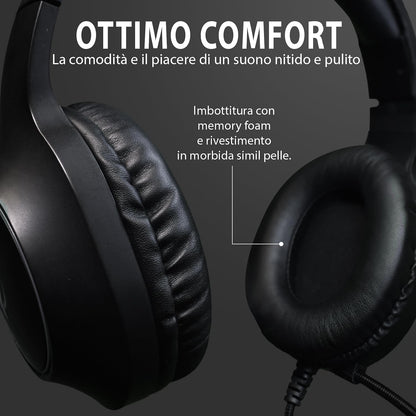 SPYCO Impulse HE-121, Gaming Headset, 2 Inch Driver Audio, 0.13 Inch Jack Audio USB, Omnidirectional Microphone, RGB Logo, Lightweight, for PC/Mac/Xbox One/PS4/Nintendo ‎Switch
