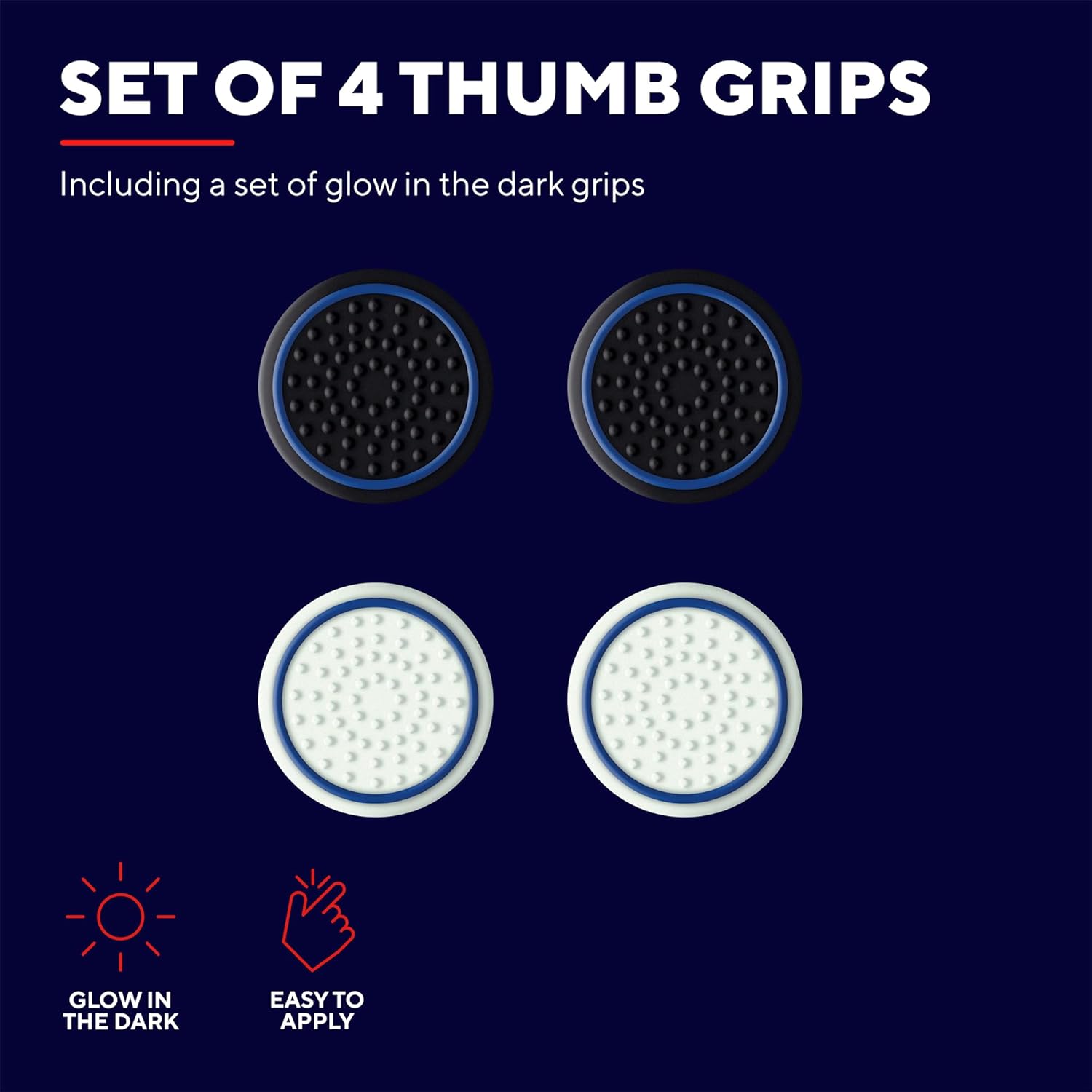 Trust Gaming GXT 266 4-pack Thumb Grips for PS5 Controller/DualSense, PlayStation 5 - Black