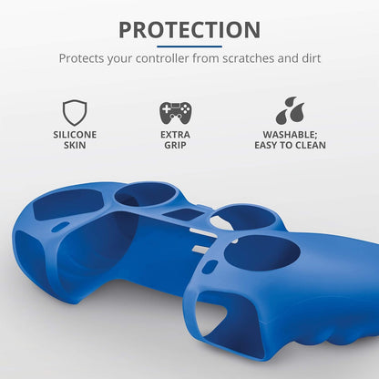 Trust Gaming GXT 748 PS5 Controller Skin, Anti-slip Silicone Cover Case for DualSense Controller PlayStation 5 - Blue