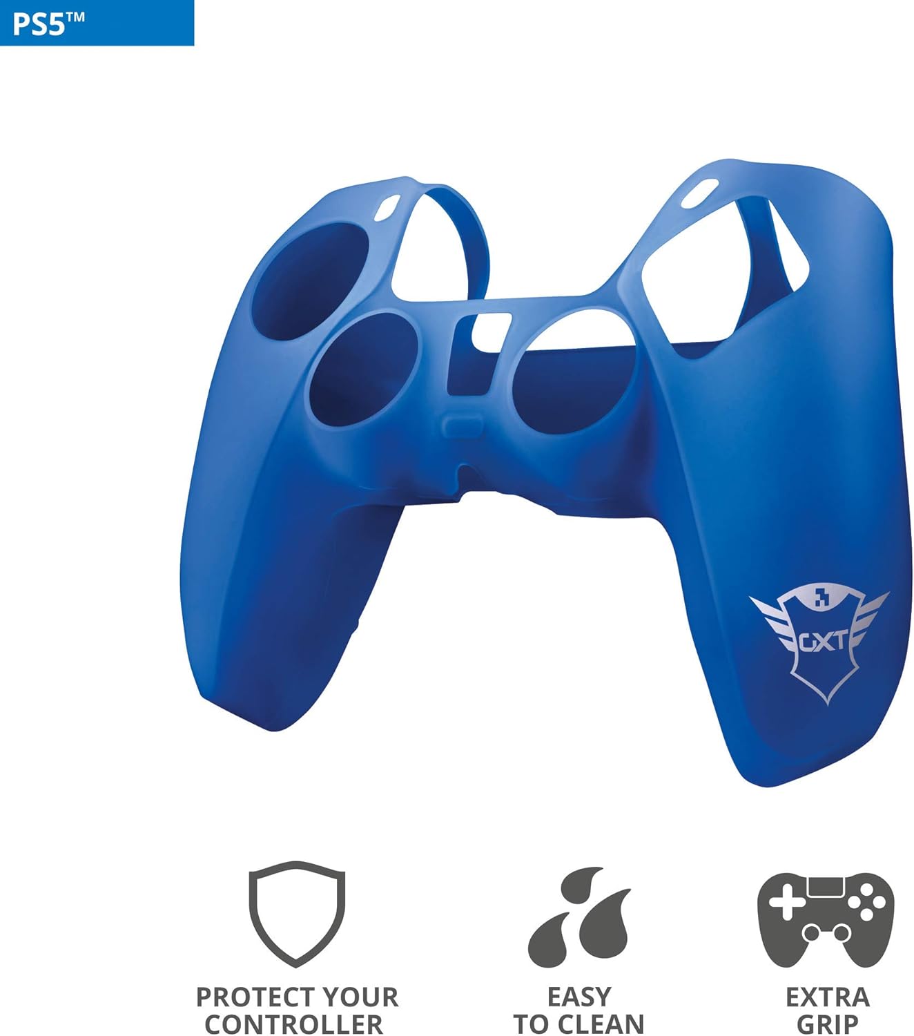 Trust Gaming GXT 748 PS5 Controller Skin, Anti-slip Silicone Cover Case for DualSense Controller PlayStation 5 - Blue