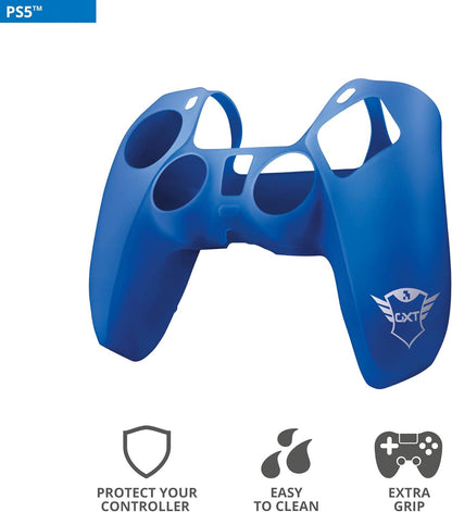 Trust Gaming GXT 748 PS5 Controller Skin, Anti-slip Silicone Cover Case for DualSense Controller PlayStation 5 - Blue