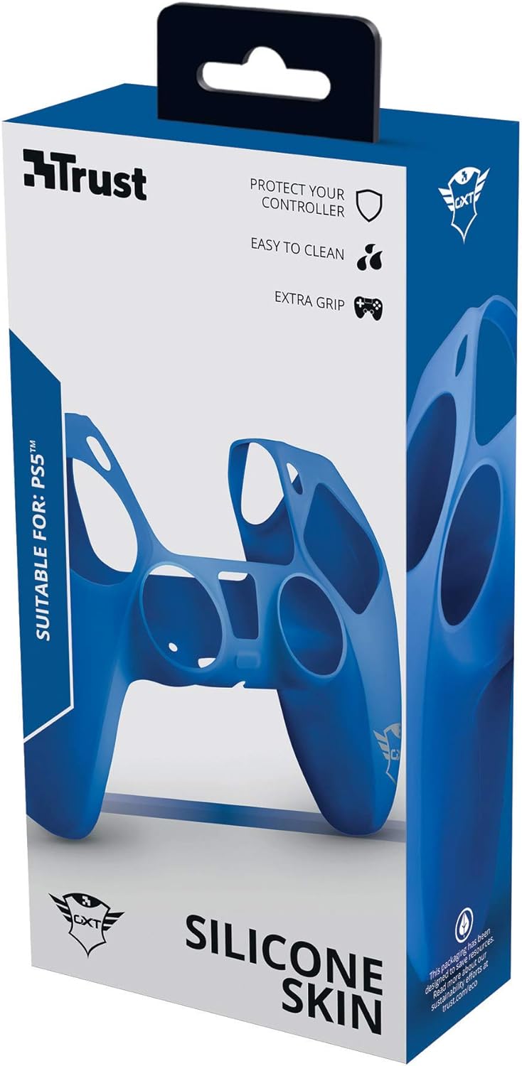 Trust Gaming GXT 748 PS5 Controller Skin, Anti-slip Silicone Cover Case for DualSense Controller PlayStation 5 - Blue