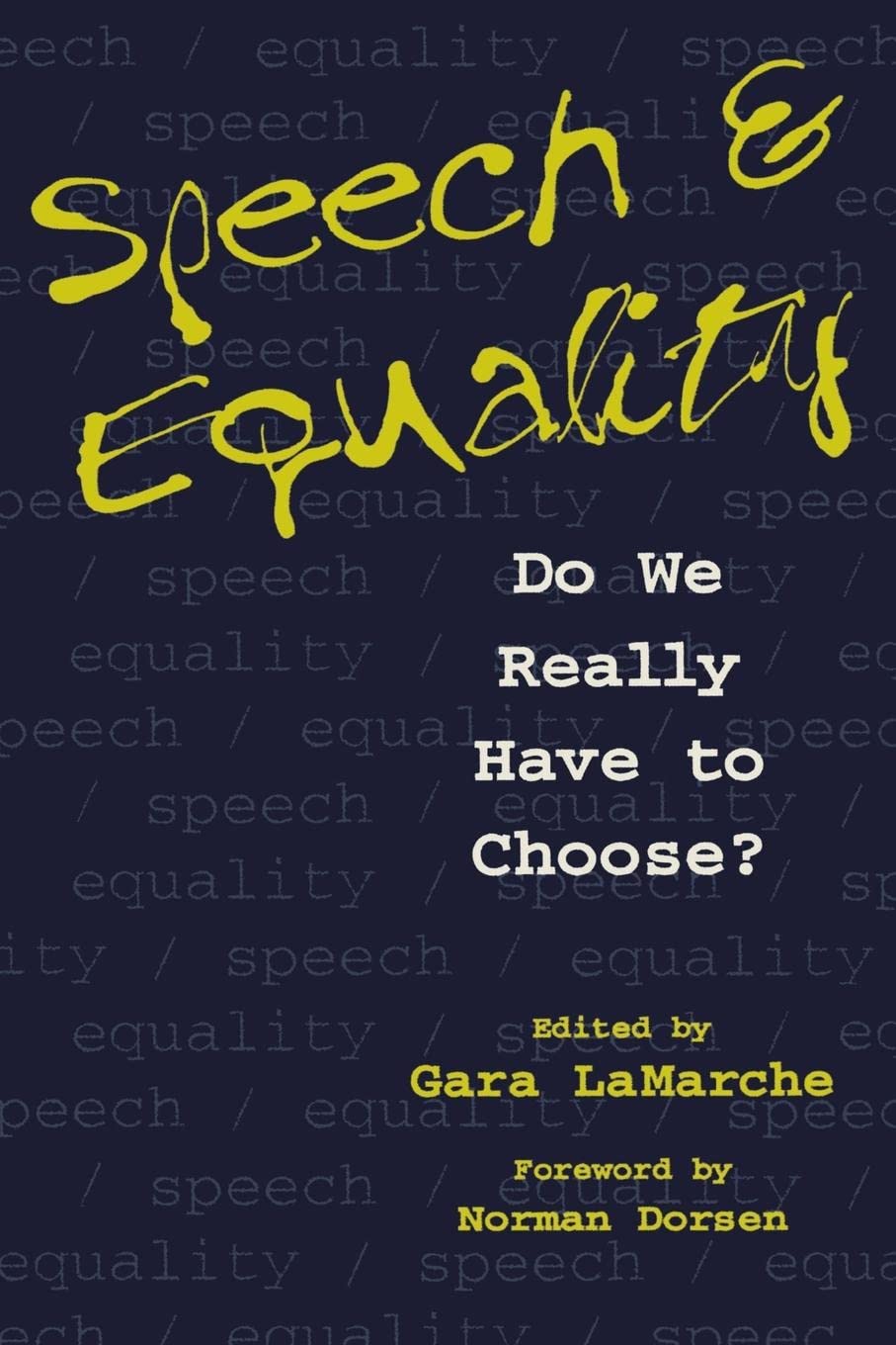 Speech and Equality
