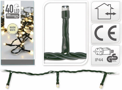divers - Buiten Ledverlichting 40 Led - Warm White 300cm