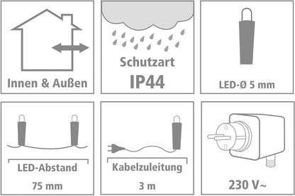 divers - Buiten Ledverlichting 40 Led - Warm White 300cm