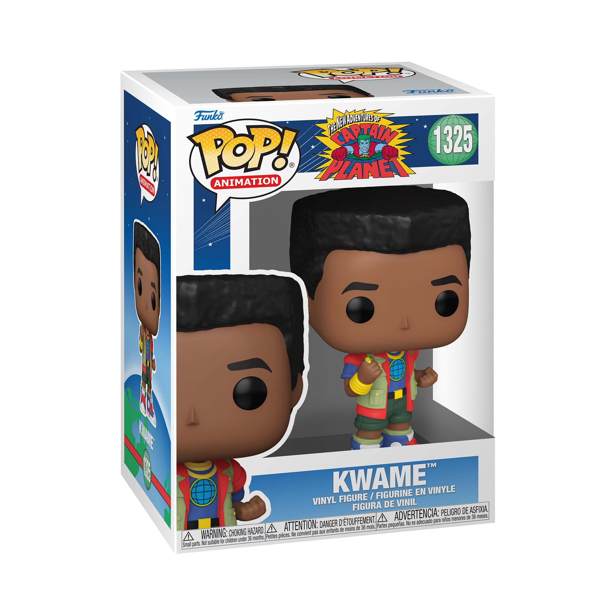 Funko POP! Animation: Captain Planet - Kwame Olowe - Captain Planet and the Planeteers - Collectable Vinyl Figure - Gift Idea - Official Merchandise - Toys for Kids & Adults - TV Fans