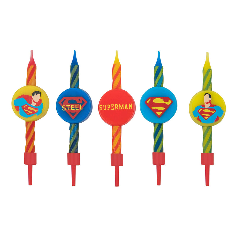 Cinereplicas RD-RS458583 Pack of 10 Superman Birthday Candles DC Comics Colour