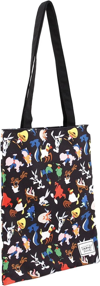Looney Tunes-Borsa della Spesa Shopping Bag, Multicolore, 33 x 40 cm