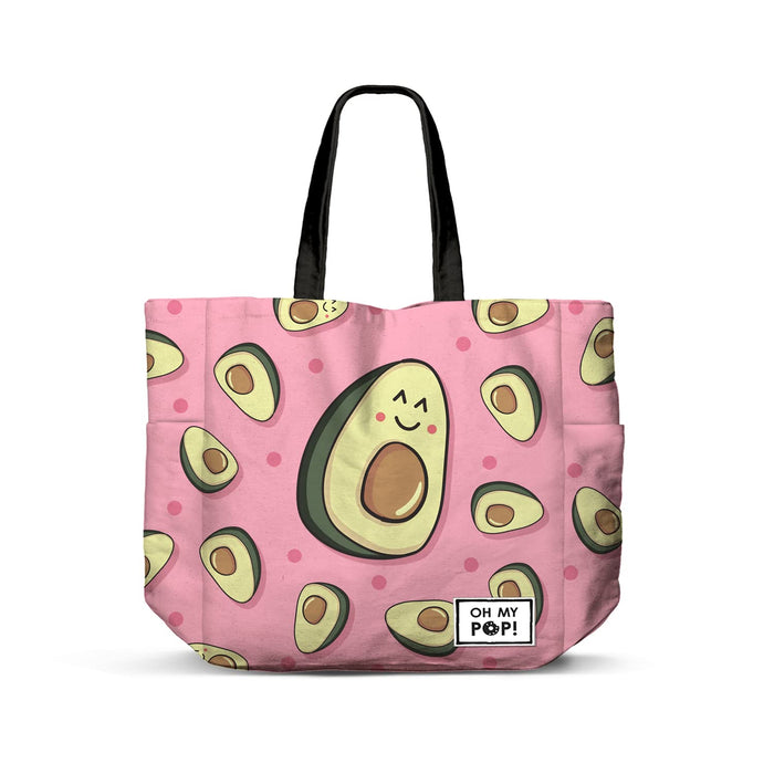 Oh My Pop! Waca-Horizontal FAN Shopping Bag, Pink