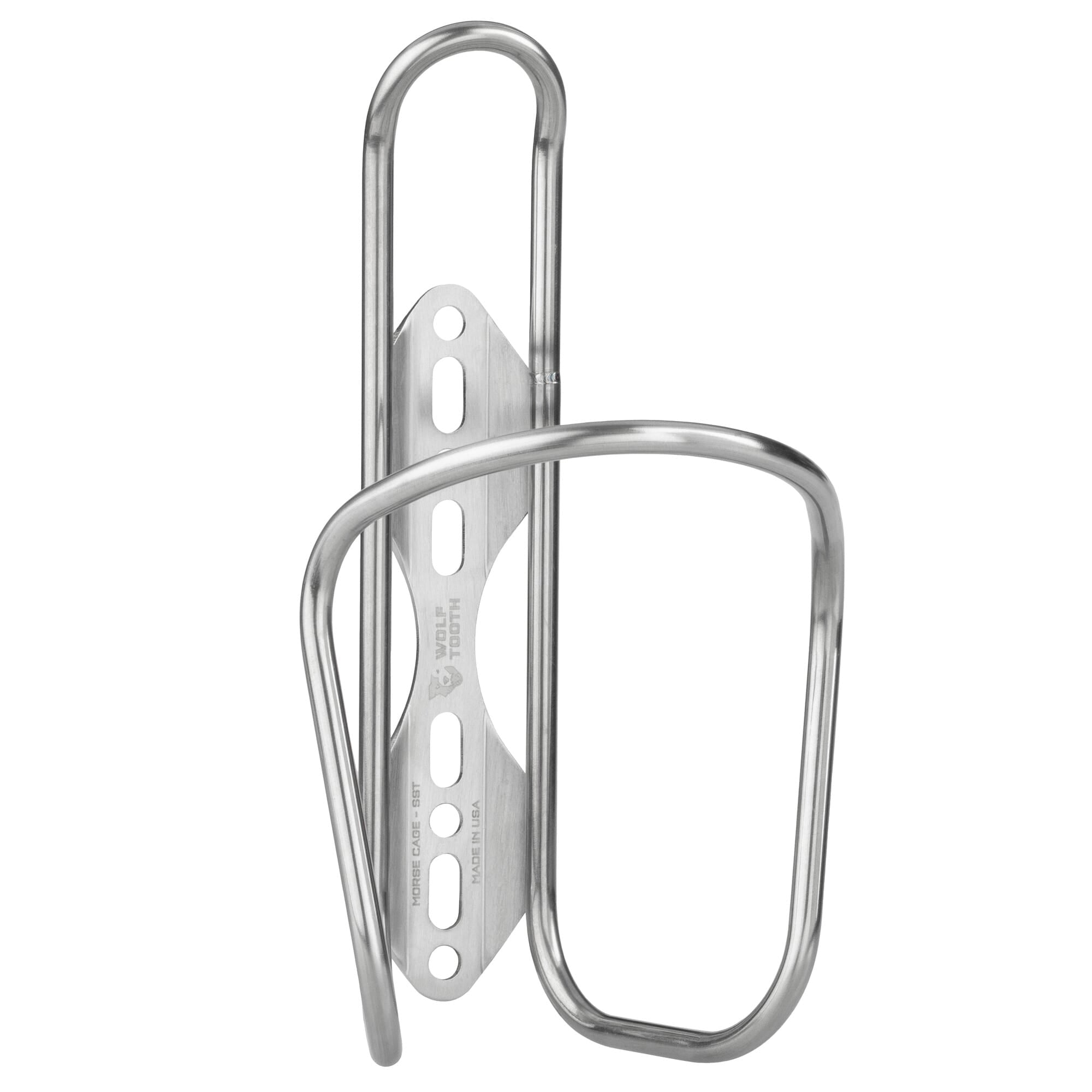 Wolf Tooth Stainless Morse Steel Bottle Cage Silver One Size