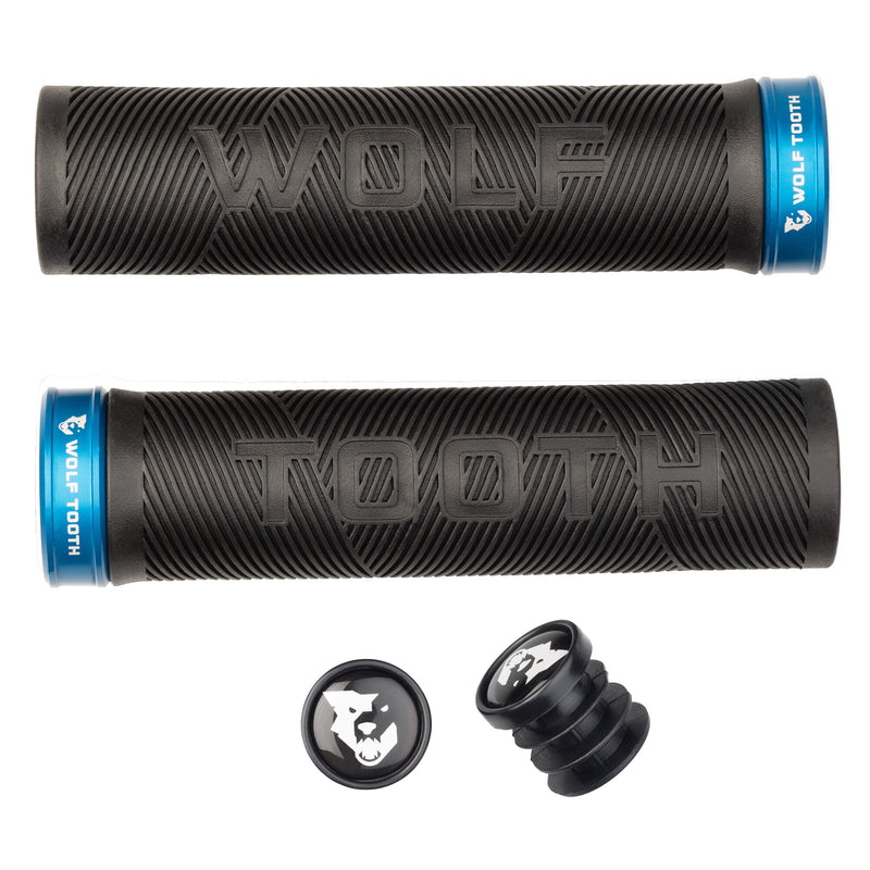 Wolf Tooth Echo Lock-On Grips Black/Blue One Size