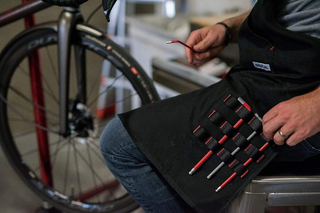 SILCA HX-TWO Heavy Duty Essential Metric Hex and Torx Set | Torx 7 - T30 - Hex 1.5 - H10 | Powder coated Red and Grey textured non slip grip | Swiss tool steel L wrench Allen key.