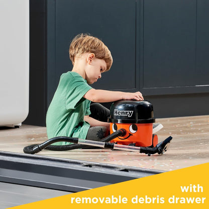 Casdon Henry Vacuum Cleaner. Toy Vacuum Cleaner For Children Aged 3+. Looks And Works Just Like The Real Thing Single( 23.2 x 21.2 x 22.8 cm