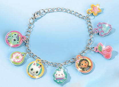Totum Gabby's Dollhouse Charm Bracelets, Two DIY Kits with Various Glittery Charms and Characters. Suits Ages 3 Years +.
