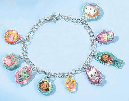 Totum Gabby's Dollhouse Charm Bracelets, Two DIY Kits with Various Glittery Charms and Characters. Suits Ages 3 Years +.