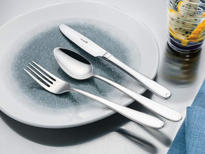 Sola Fleurie Besteck Set - 6 Personen Essbesteck - 24 Teilig, 18/10 Rostfreiem Stahl - Robustes & Elegantes Design - Tafelbesteck - Spülmaschinenfest - Set mit Messern, Gabel, Löffel & mehr 6 Personen