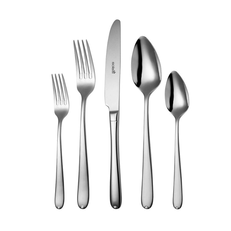 Sola Fleurie Besteck Set - 6 Personen Essbesteck - 24 Teilig, 18/10 Rostfreiem Stahl - Robustes & Elegantes Design - Tafelbesteck - Spülmaschinenfest - Set mit Messern, Gabel, Löffel & mehr 6 Personen
