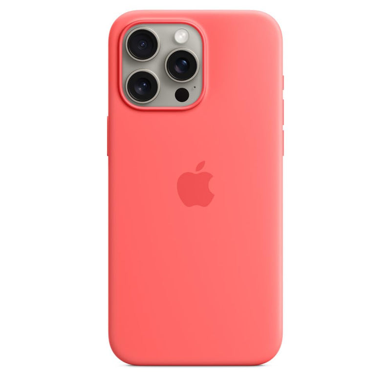 Apple - Back Cover For Mobile Phone - Magsafe Compatibility - Silicone - Guava - For Iphone 15 Pro Max