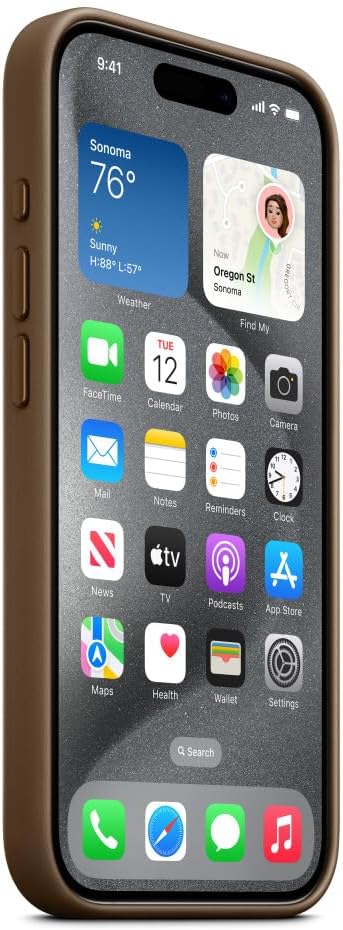 Apple - Back Cover For Mobile Phone - Magsafe Compatibility - Microtwill - Taupe - For Iphone 15 Pro
