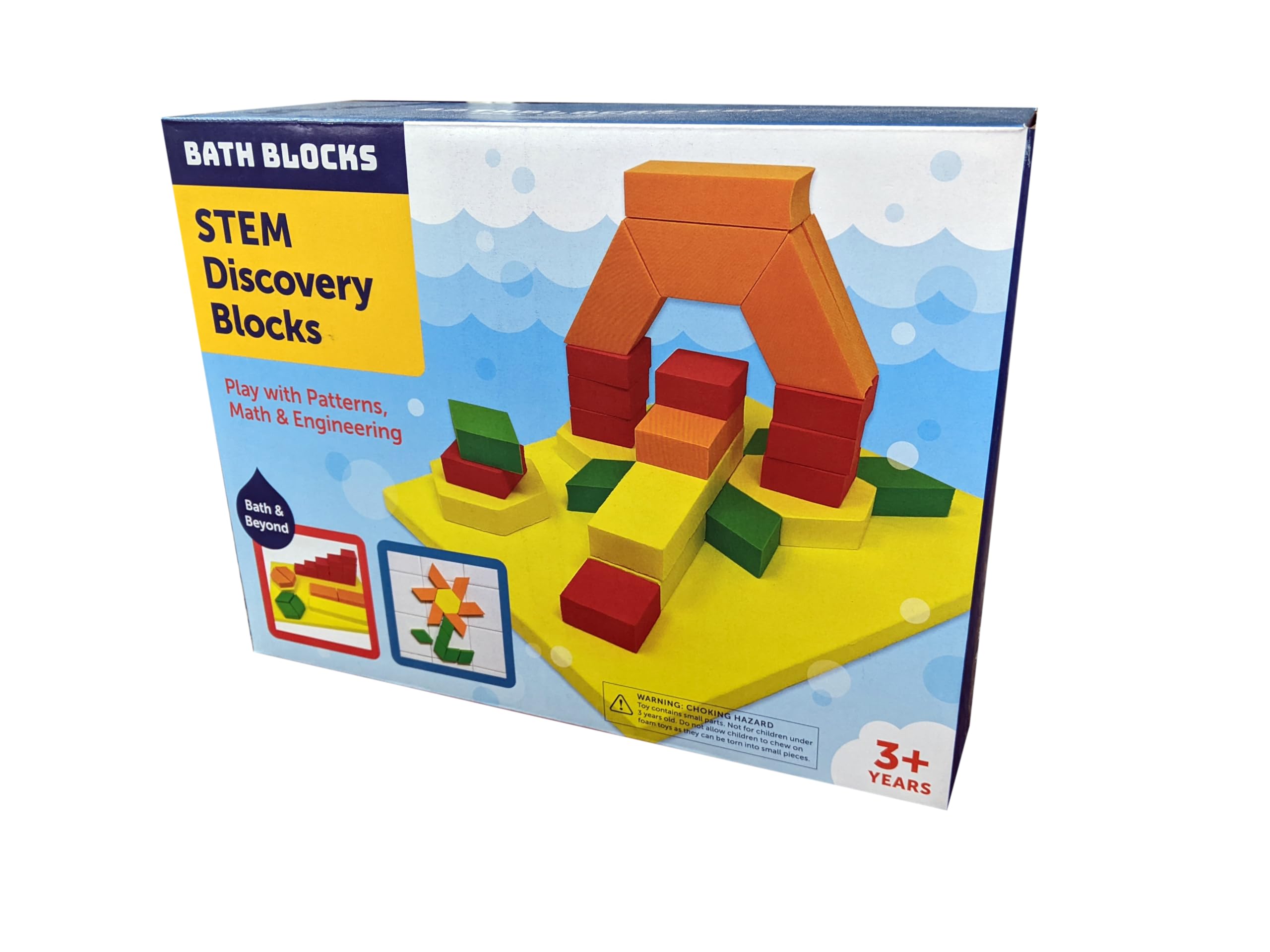 BathBlocks STEM Discovery Blocks Bathtub, Gold, Caseometry Upgraded Light-up Toy 900