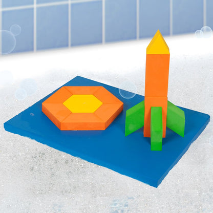 BathBlocks STEM Discovery Blocks Bathtub, Gold, Caseometry Upgraded Light-up Toy 900