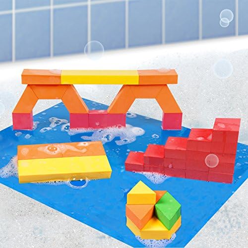 BathBlocks STEM Discovery Blocks Bathtub, Gold, Caseometry Upgraded Light-up Toy 900