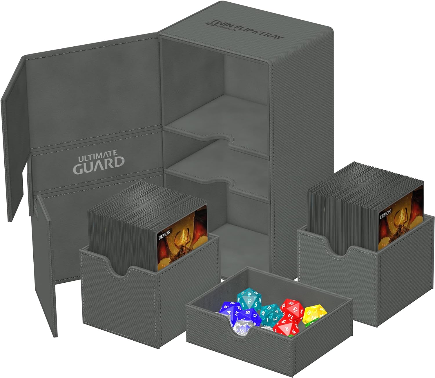 Ultimate Guard Twin Flip`n`Tray 200+ XenoSkin Monocolor Grey
