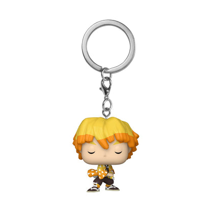 Funko Pop! Keychain: Demon Slayer - Zenitsu - Neuartiger Schlüsselanhänger - Vinyl-Minifigur Zum Sammeln - Strumpffüller - Geschenkidee - Offizielle Handelswaren - Anime Fans - Minifigur