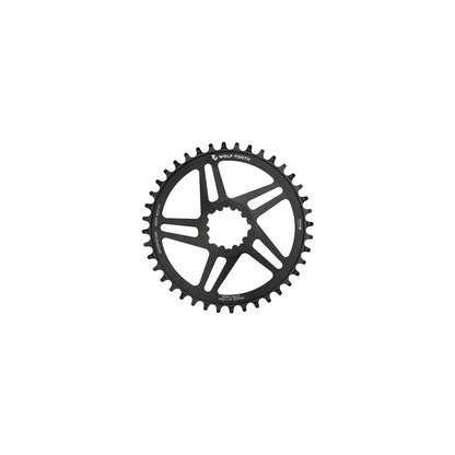 Wolf Tooth Direct Mount Round Chainring Flat Top for SRAM Drop Stop B Standard (49mm Chainline / 6mm Offset)