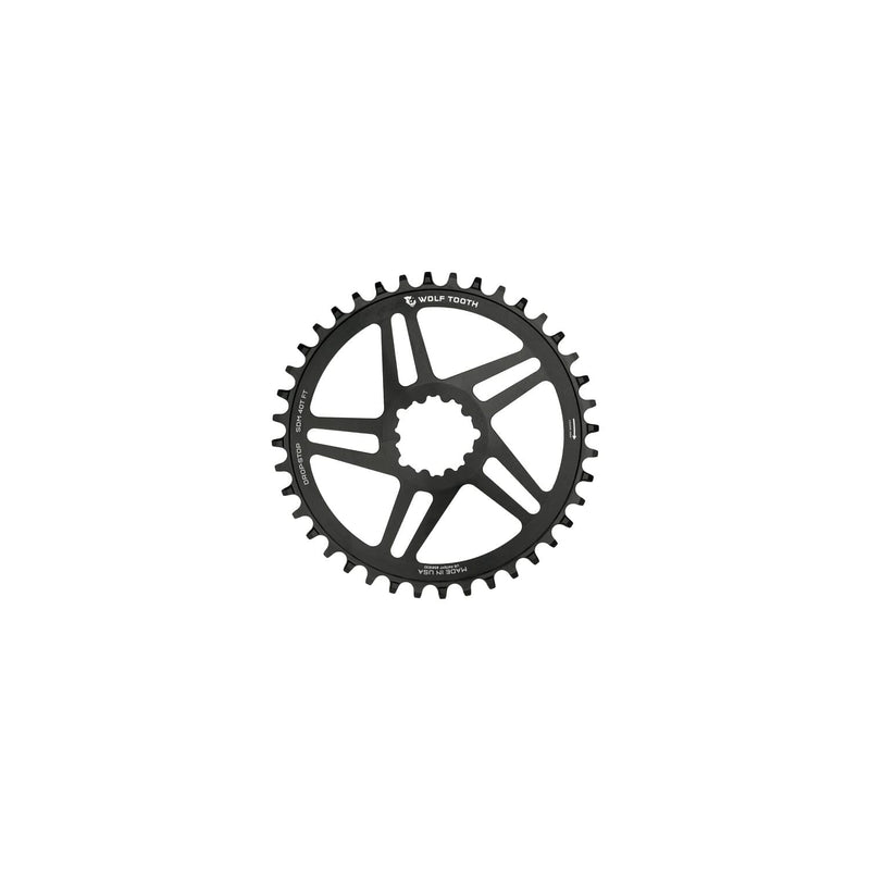 Wolf Tooth Direct Mount Round Chainring Flat Top for SRAM Drop Stop B Standard (49mm Chainline / 6mm Offset)