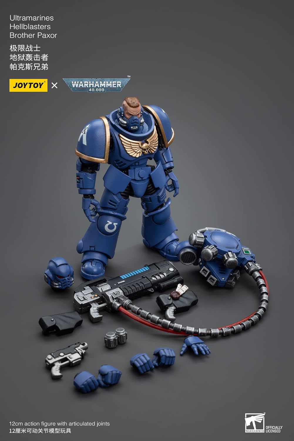 Bloomage Joytoy Tech - Joytoy WH 40K - Ultramarines Hellblasters Brother Paxor 1/18 Af