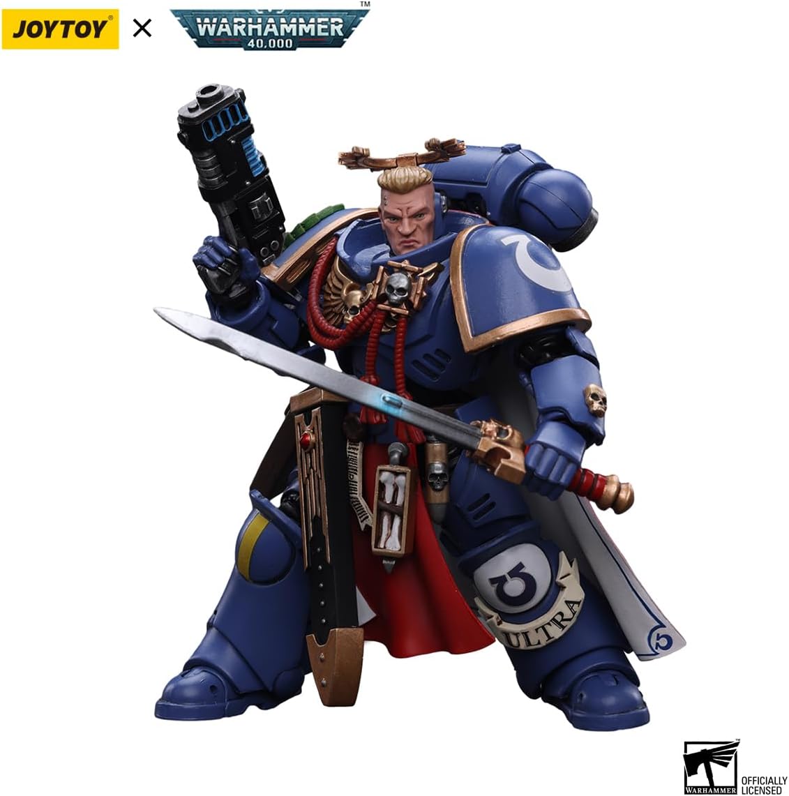 JoyToy Warhammer 40K: Ultramarines Primaris Captain with Sword and Pistol 1:18 Scale Action Figure