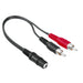 Hama 75048920 Stereo Adaptor 2 RCA / 3.5 mm Female Jack Flexible 0.5 m
