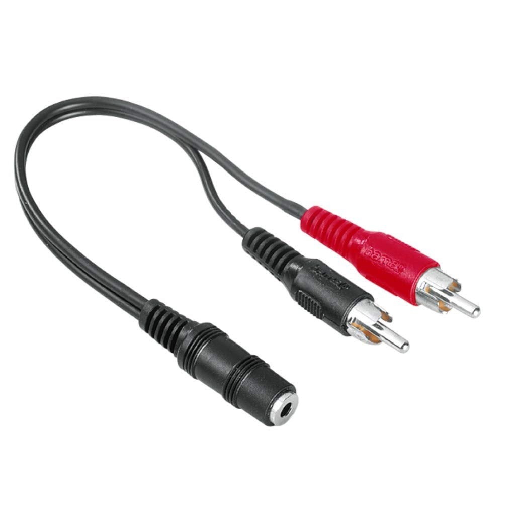Hama 75048920 Stereo Adaptor 2 RCA / 3.5 mm Female Jack Flexible 0.5 m