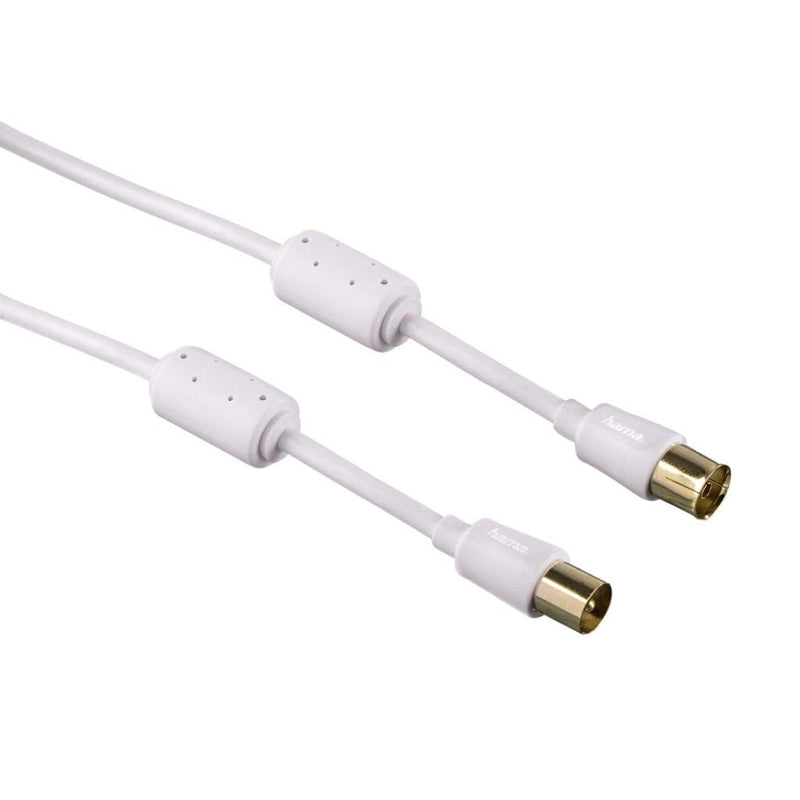 Flexi-Slim Antenna Cable, Coax Plug - Coax Socket, 3.0 M, 90 Db - White