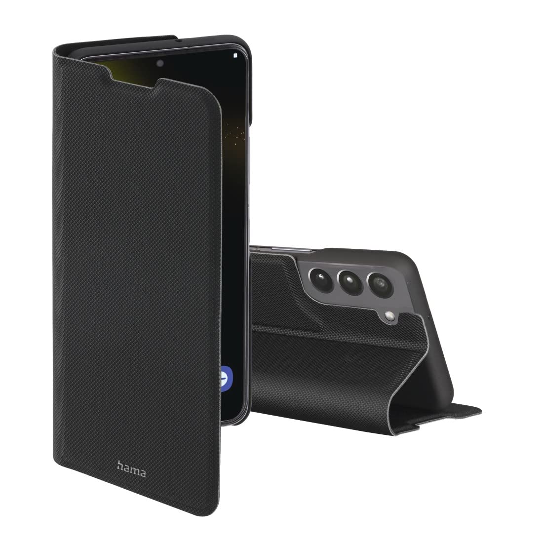 Hama Mobile Phone Case for Samsung Galaxy S22+ Slim Pro (Protective Case with Wallet, 2x Card Slots, Foldable Samsung S22+ Case with Magnetic Closure and Stand Function) Black